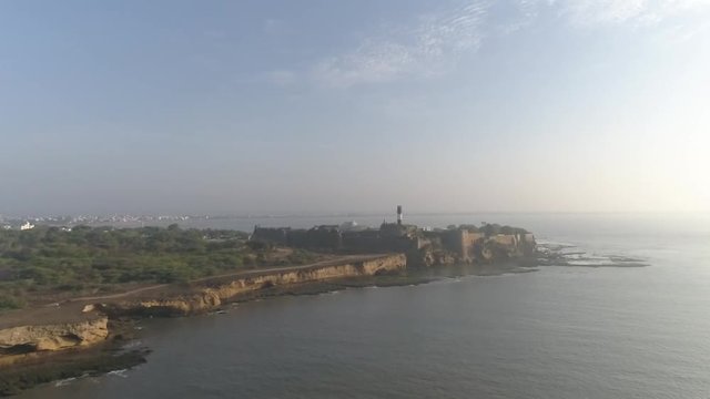 The calm ocean of diu a previously ruled portugese teritory is a beautiful place for some cool aerial shots.