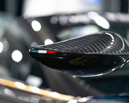 Close Up Of A Pagani Side Mirror