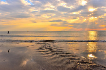 鎌倉材木座海岸の夕景