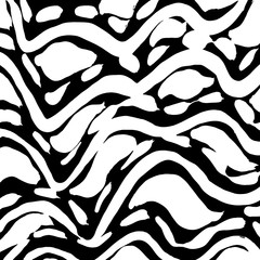 Brush grunge pattern. White and black vector.