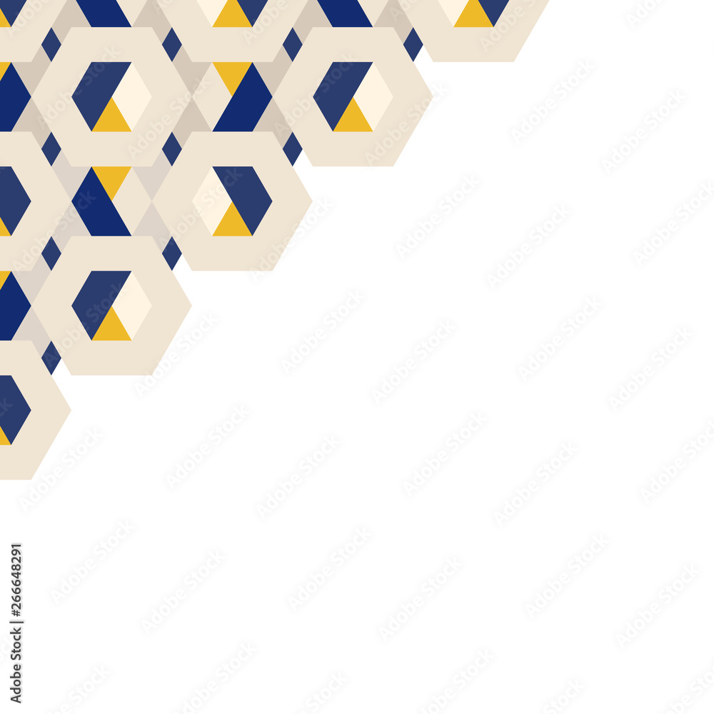 Poster multicolored 3d hexagonal pattern background