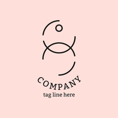 Business logo on pink