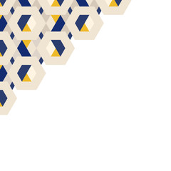 Multicolored 3D hexagonal pattern background