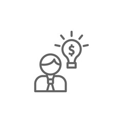 Idea man outline icon. Elements of Business illustration line icon. Signs and symbols can be used for web, logo, mobile app, UI, UX