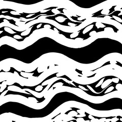 Brush grunge pattern. White and black vector.