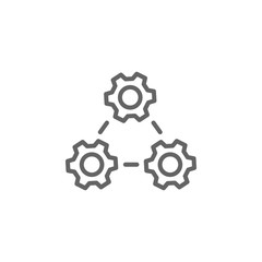 Gears  outline icon. Elements of Business illustration line icon. Signs and symbols can be used for web, logo, mobile app, UI, UX