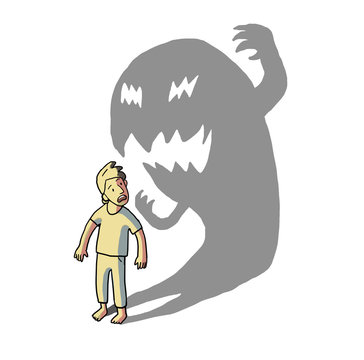 illustration of man with shadow
