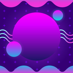 Fototapeta premium Retro color with geometric elements background, vector illustration.