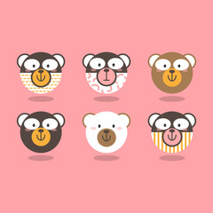 Fototapeta premium bear faces