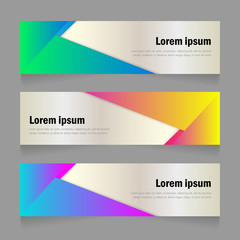 Abstract banner set