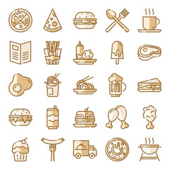 Fast food icons pack