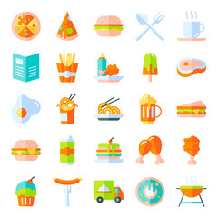 Fast food icons pack