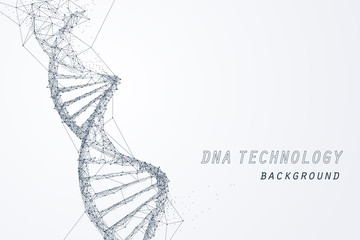 Wire frame of DNA virtual, technology and medical concept - 266657402