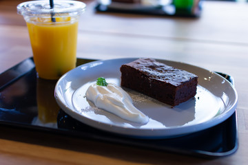 カフェのガトーショコラ