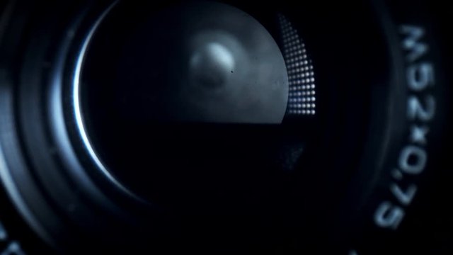 4k Extreme Close-up, Technology Shot of Camera Lens