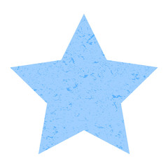 Grunge star. Green star with texture on an isolated white background. Pastel marble star. Vector illustration.