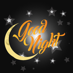 good night logo design vector