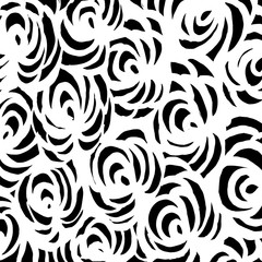 Brush grunge pattern. White and black vector.