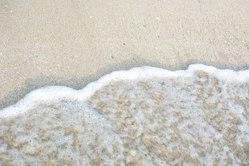 Fototapeta na wymiar Wave of the sea in the beach It's beautiful
