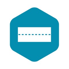 Straight road icon. Simple illustration of straight road vector icon for web