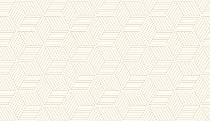 Behang Achtergrondpatroon naadloze geometrische abstracte gouden luxe kleur vector. © Strawberry Blossom