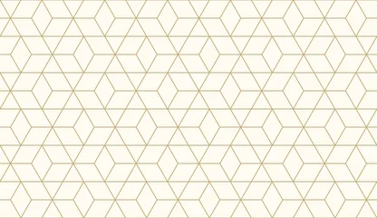 Gordijnen Achtergrondpatroon naadloze geometrische abstracte gouden luxe kleur vector. © Strawberry Blossom