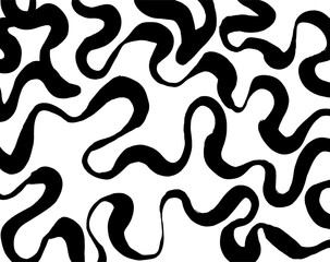 Brush grunge pattern. White and black vector.