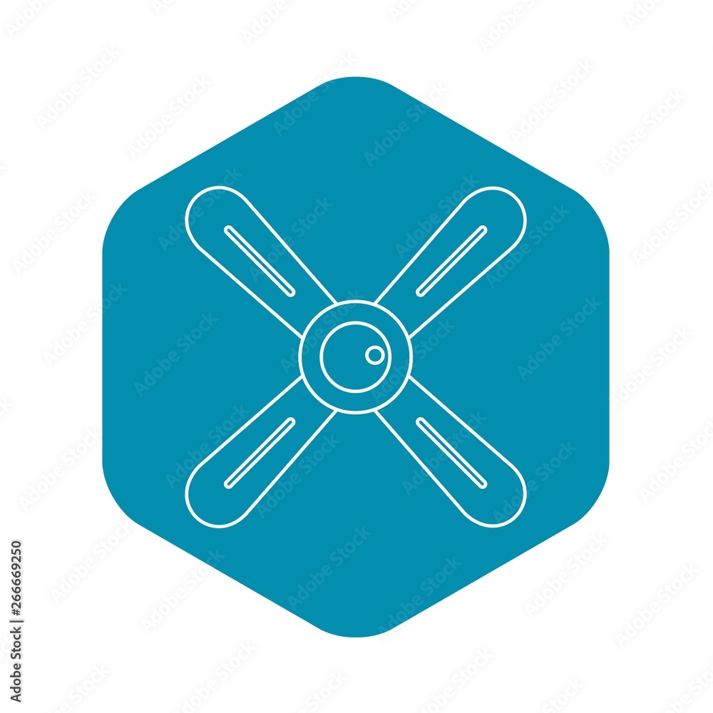 Poster propeller icon. outline illustration of propeller vector icon for web
