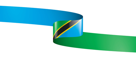 Tanzania flag, vector illustration on a white background