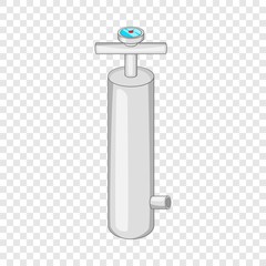 Pump with pressure gauge icon. Cartoon illustration of pump vector icon for web design