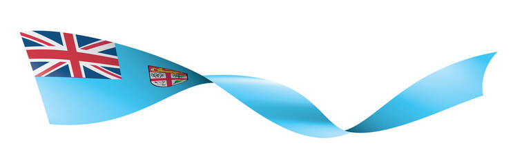 Fiji flag, vector illustration on a white background
