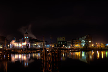 Cardiff bay by night