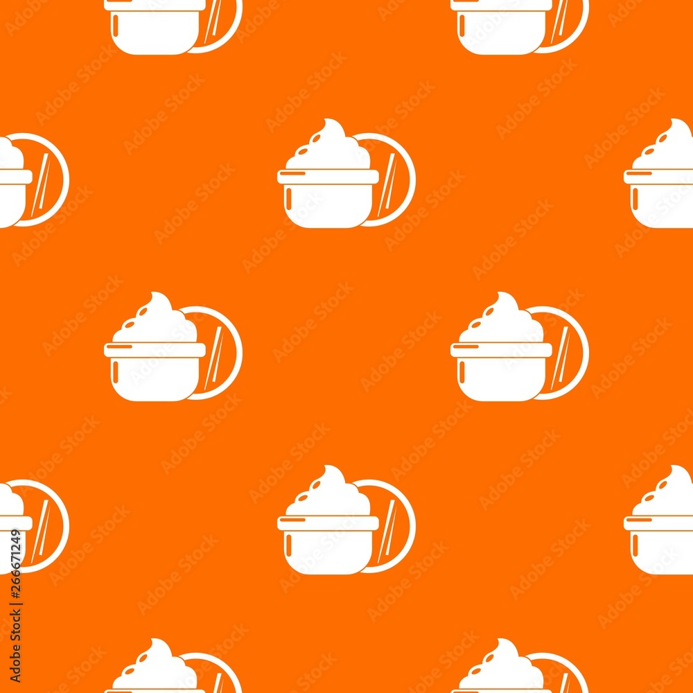 Poster face cream pattern vector orange for any web design best