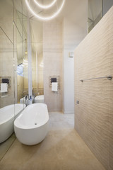 interior of modern bathroom