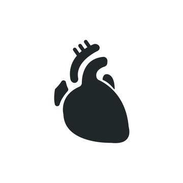 real heart icon. vector illustration