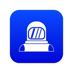 Astronaut icon digital blue for any design isolated on white vector illustration