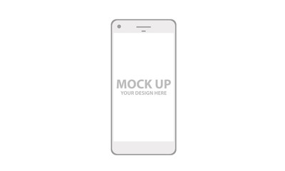 Fototapeta na wymiar Mockup Smartphone Isolated on White Background.Vector illustration