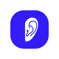 ear icon. vector illustration. organ icon