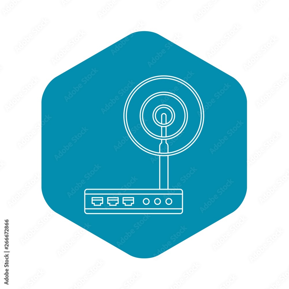 Aufkleber wifi router icon. outline illustration of wifi router vector icon for web