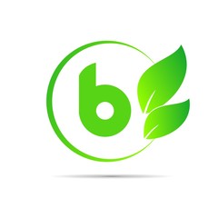  initial letter circle logo eco simple 