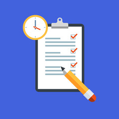 Planing concept. To-do list and pencil. Time management, schedule, personal study plan creation, scheduling.