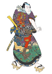 浮世絵　栄優見立十人男　金神蝶五郎