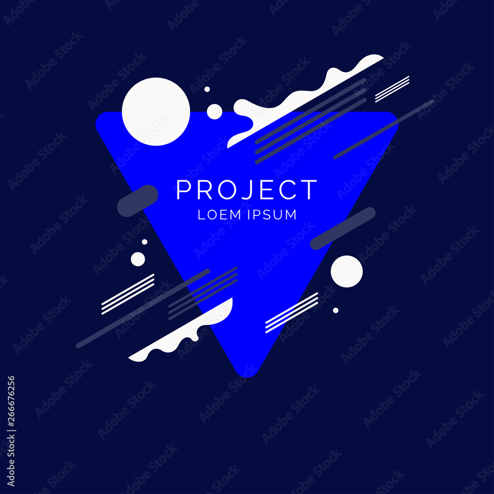 Poster abstract blobs and geometric shapes on a background
