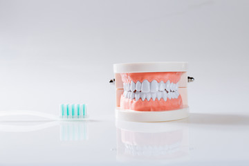 Fototapeta na wymiar Dental concept healthy equipment tools dental care