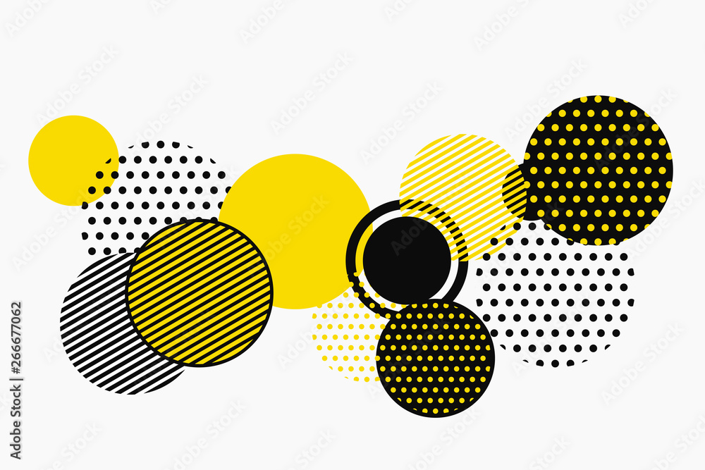 Poster abstract black and yellow geometric shape pattern vector design. illustration vector eps10
