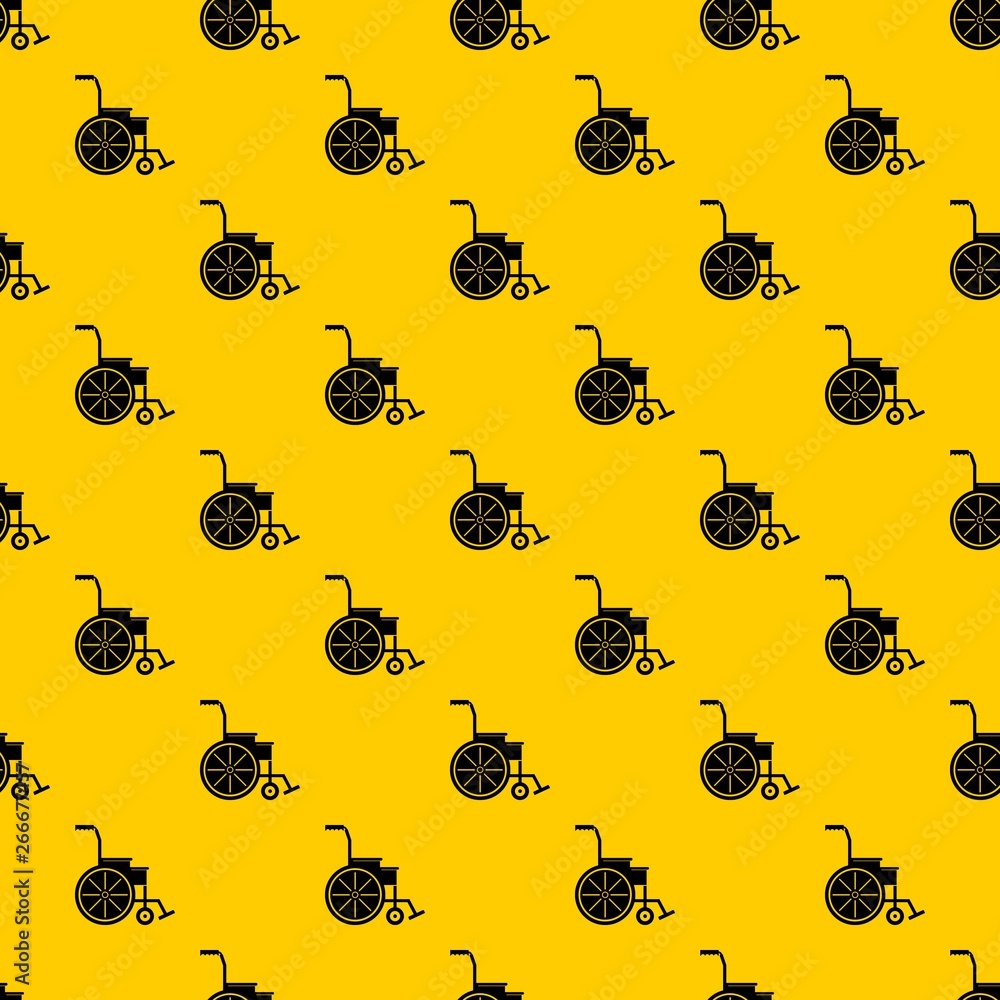 Poster wheelchair pattern seamless vector repeat geometric yellow for any design