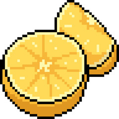 Obraz premium vector pixel art lemon