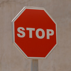 a stop sign