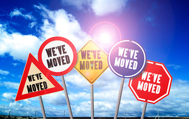 we moved,on street signs