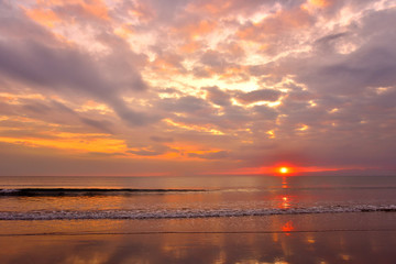 材木座海岸の夕景